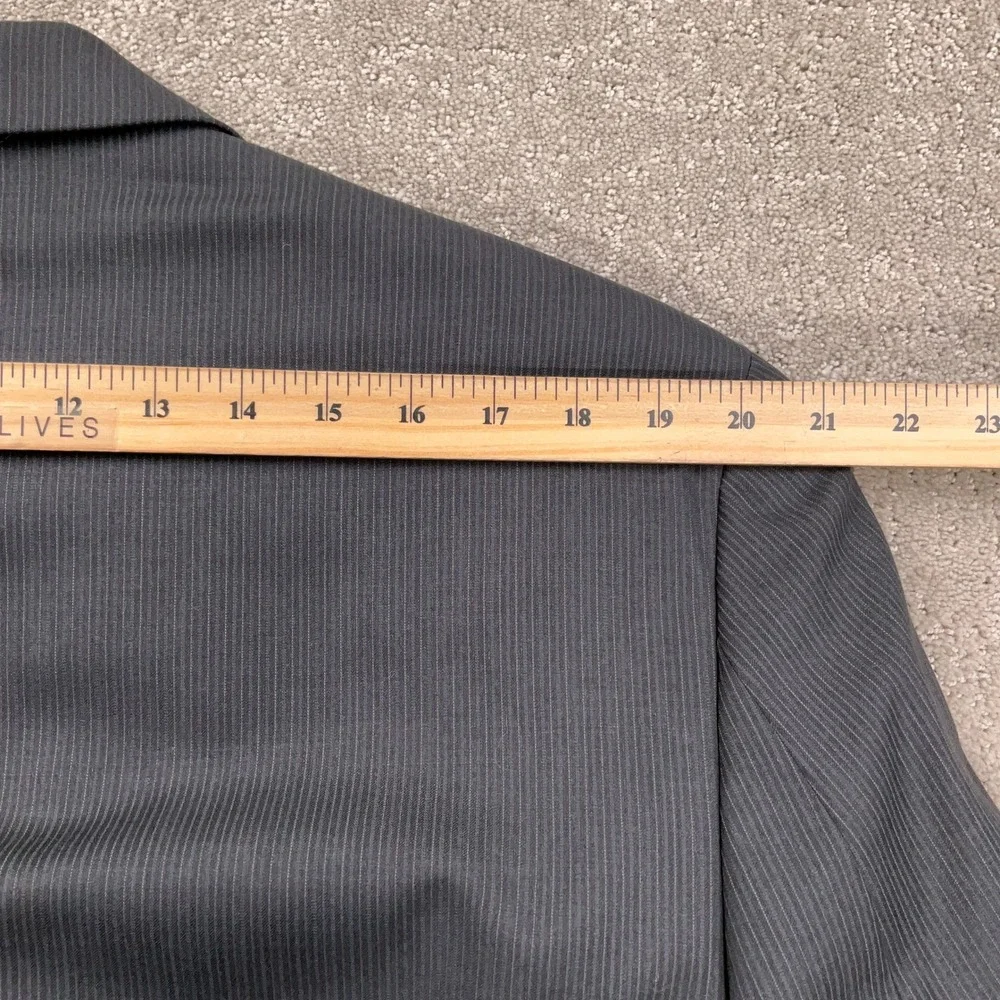 Ralph Ralph Lauren Blazer Men 46L Gray‎ Pinstripe Classic  Wool Suit Jacket